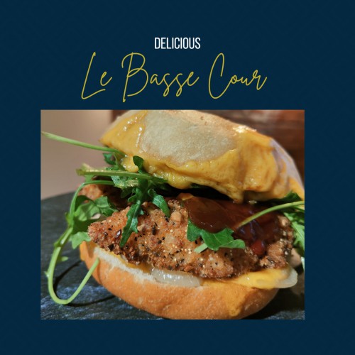 le basse-cour avec steak de boeuf